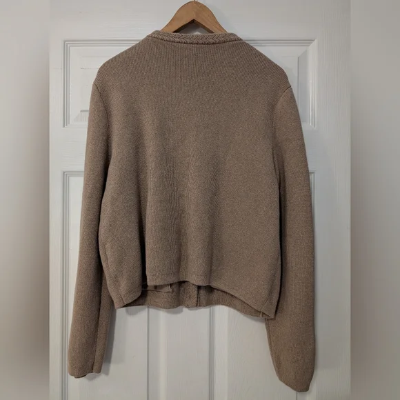 J.Crew Knit Button Lady Jacket Cardigan Sweater in Tan/Mushroom Size X Large - Picture 5 of 7